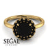 1ct Round Black Diamond Engagement Ring - Natalia No. 37 image 16