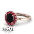 1ct Round Black Diamond Engagement Ring - Natalia No. 53 image 10
