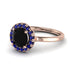 1ct Round Black Diamond Engagement Ring - Natalia No. 68 image 1