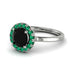1ct Round Black Diamond Engagement Ring - Natalia No. 24 image 1
