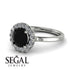 1ct Round Black Diamond Engagement Ring - Natalia No. 9 image 14