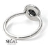 1ct Round Black Diamond Engagement Ring - Natalia No. 39 image 5
