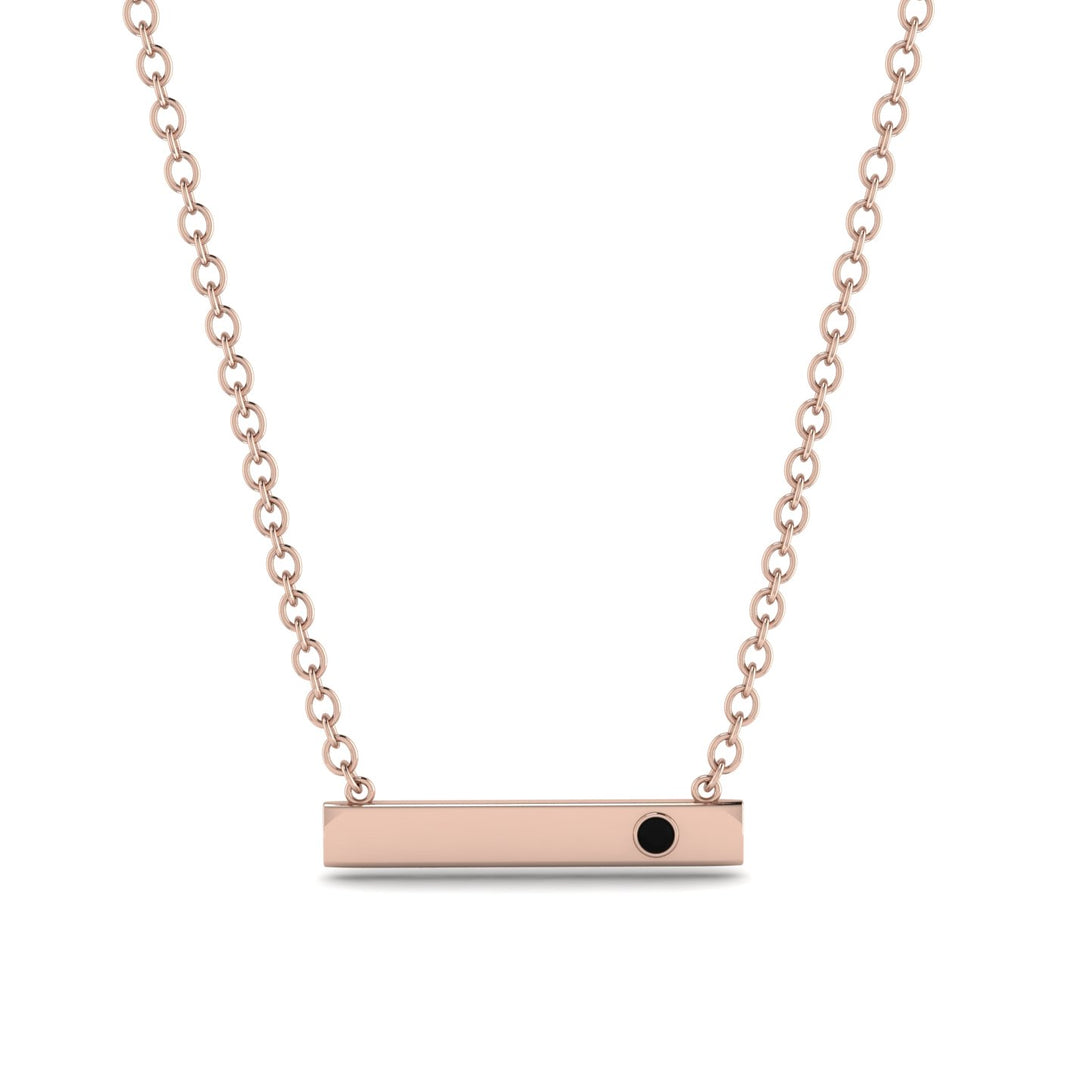 Black Diamond Gold Necklace Bar - Crystal No. 8