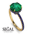 2ct Hidden Halo Emerald Engagement Ring - Adaline No. 64 image 2