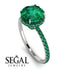2ct Hidden Halo Emerald Engagement Ring - Adaline No. 21 image 2