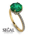2ct Hidden Halo Emerald Engagement Ring - Adaline No. 4 image 2