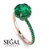 2ct Hidden Halo Emerald Engagement Ring - Adaline No. 20 image 2