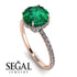 2ct Hidden Halo Emerald Engagement Ring - Adaline No. 5 image 2