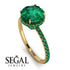 2ct Hidden Halo Emerald Engagement Ring - Adaline No. 19 image 2