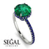 2ct Hidden Halo Emerald Engagement Ring - Adaline No. 66 image 2