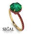 2ct Hidden Halo Emerald Engagement Ring - Adaline No. 49 image 2