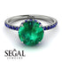 2ct Hidden Halo Emerald Engagement Ring - Adaline No. 66 image 3