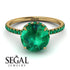 2ct Hidden Halo Emerald Engagement Ring - Adaline No. 19 image 3