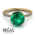 2ct Hidden Halo Emerald Engagement Ring - Adaline No. 4 image 3