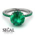 2ct Hidden Halo Emerald Engagement Ring - Adaline No. 21 image 3