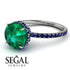 2ct Hidden Halo Emerald Engagement Ring - Adaline No. 66 image 10