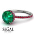 2ct Hidden Halo Emerald Engagement Ring - Adaline No. 51 image 10