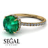 2ct Hidden Halo Emerald Engagement Ring - Adaline No. 4 image 10