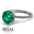 2ct Hidden Halo Emerald Engagement Ring - Adaline No. 6 image 10