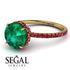 2ct Hidden Halo Emerald Engagement Ring - Adaline No. 49 image 10