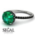 2ct Hidden Halo Emerald Engagement Ring - Adaline No. 36 image 10