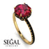 2ct Hidden Halo Ruby Engagement Ring - Adaline No. 40 image 2