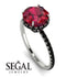 2ct Hidden Halo Ruby Engagement Ring - Adaline No. 42 image 2