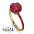 2ct Hidden Halo Ruby Engagement Ring - Adaline No. 55 image 2