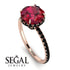 2ct Hidden Halo Ruby Engagement Ring - Adaline No. 41 image 2