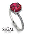 2ct Hidden Halo Ruby Engagement Ring - Adaline No. 12 image 2