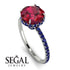 2ct Hidden Halo Ruby Engagement Ring - Adaline No. 72 image 2