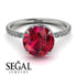 2ct Hidden Halo Ruby Engagement Ring - Adaline No. 12 image 3