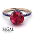 2ct Hidden Halo Ruby Engagement Ring - Adaline No. 71 image 3