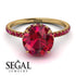 2ct Hidden Halo Ruby Engagement Ring - Adaline No. 55 image 3