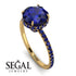 2ct Hidden Halo Sapphire Engagement Ring - Adaline No. 73 image 2