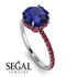 2ct Hidden Halo Sapphire Engagement Ring - Adaline No. 60 image 2