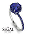 2ct Hidden Halo Sapphire Engagement Ring - Adaline No. 75 image 2