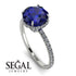 2ct Hidden Halo Sapphire Engagement Ring - Adaline No. 15 image 2