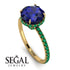 2ct Hidden Halo Sapphire Engagement Ring - Adaline No. 28 image 2