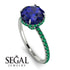 2ct Hidden Halo Sapphire Engagement Ring - Adaline No. 30 image 2