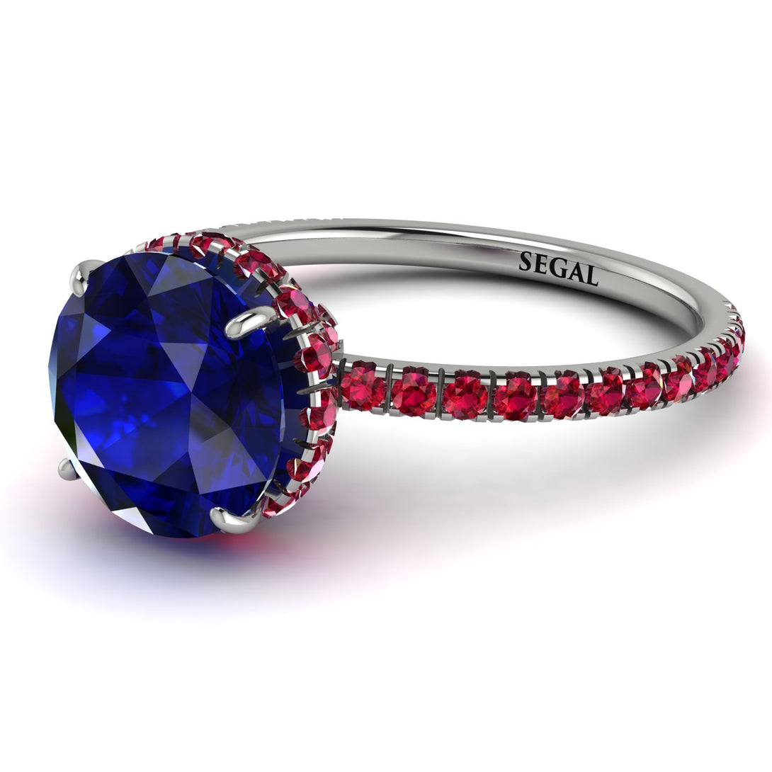 2ct Hidden Halo Sapphire Engagement Ring - Adaline No. 60