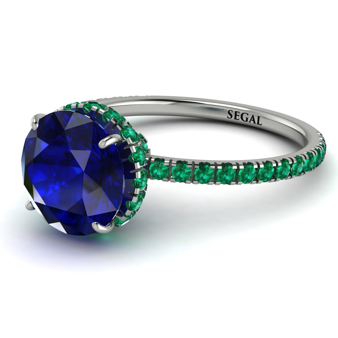 2ct Hidden Halo Sapphire Engagement Ring - Adaline No. 30