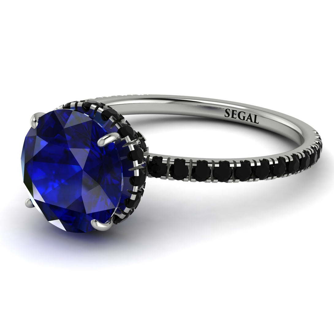 2ct Hidden Halo Sapphire Engagement Ring - Adaline No. 45