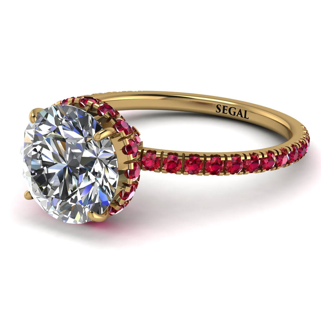 2ct Hidden Halo Diamond Engagement Ring - Adaline No. 46