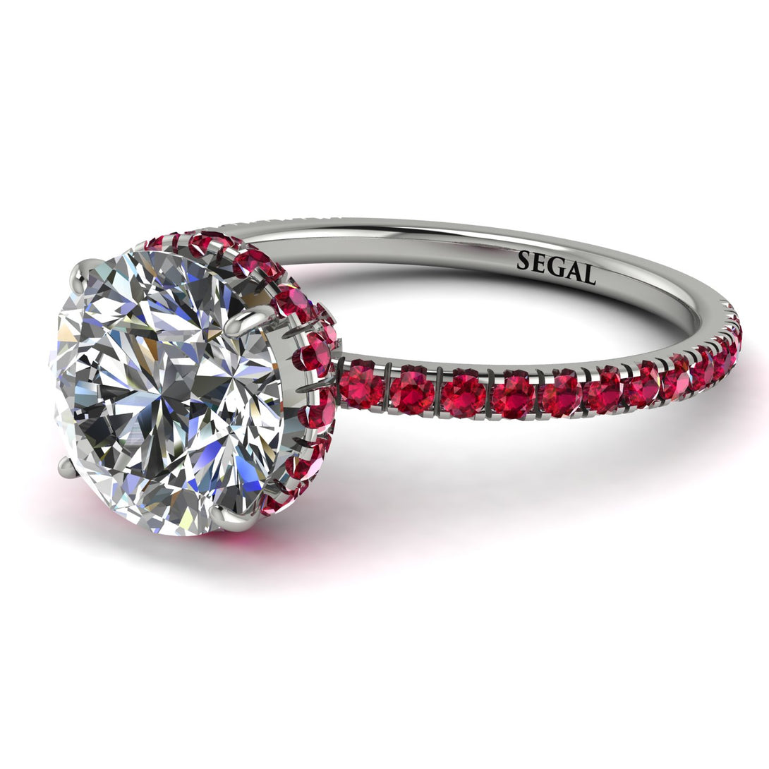 2ct Hidden Halo Diamond Engagement Ring - Adaline No. 48