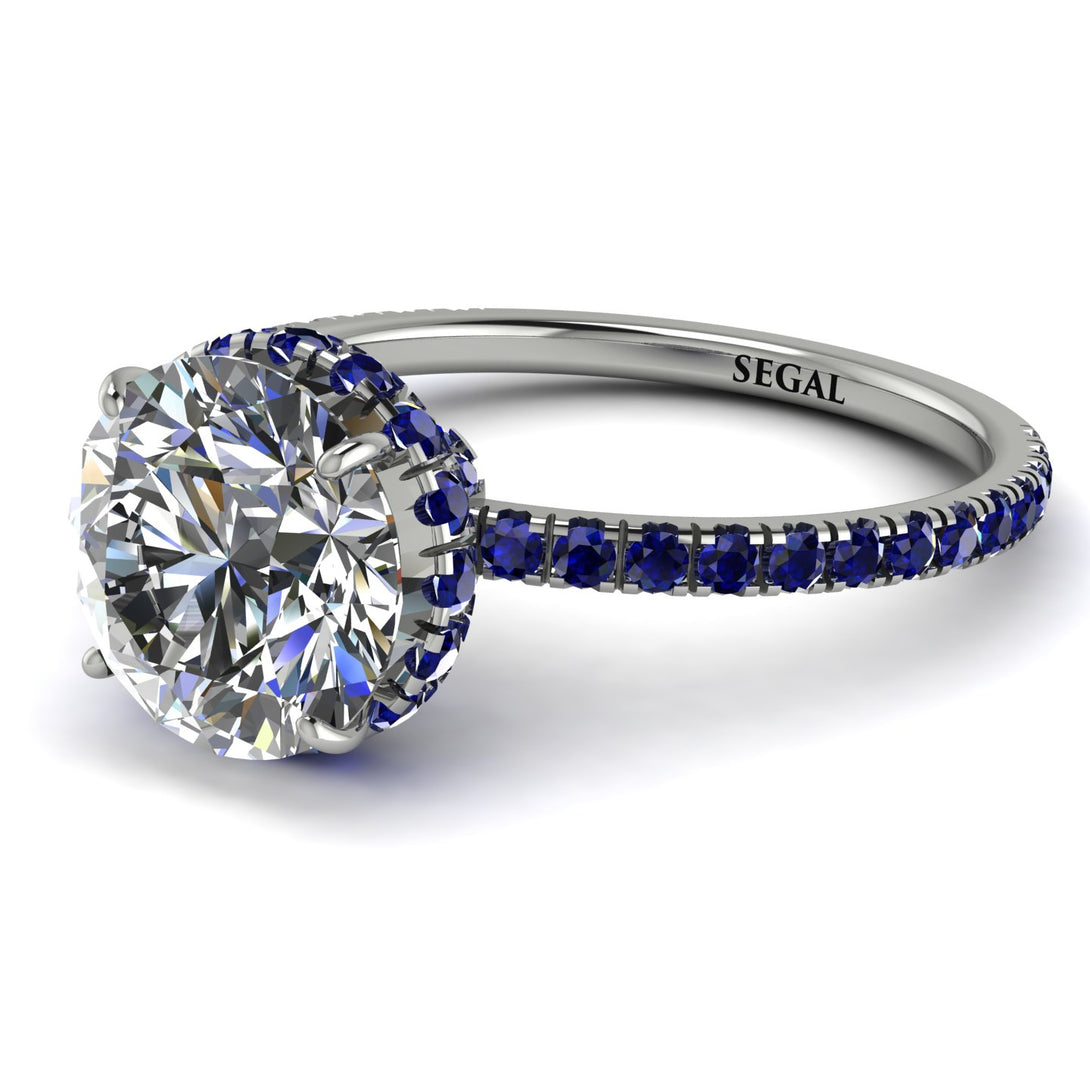 2ct Hidden Halo Diamond Engagement Ring - Adaline No. 63