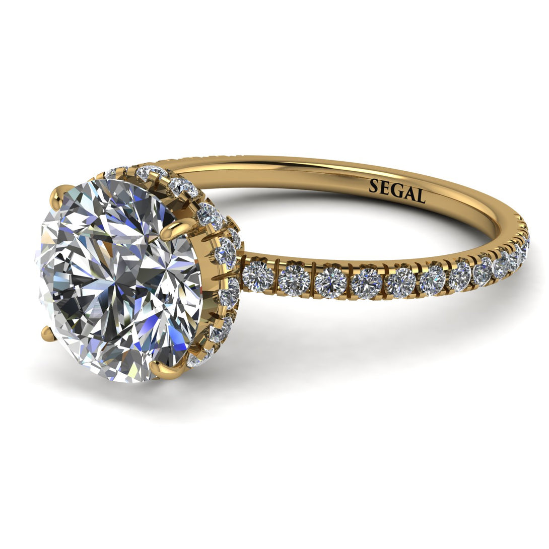 2ct Hidden Halo Diamond Engagement Ring - Adaline No. 1