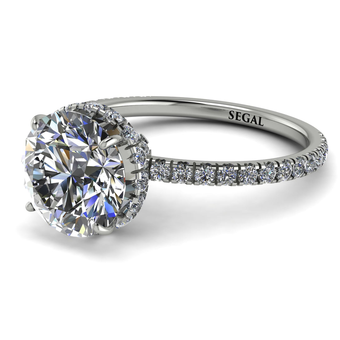 2ct Hidden Halo Diamond Engagement Ring - Adaline No. 3