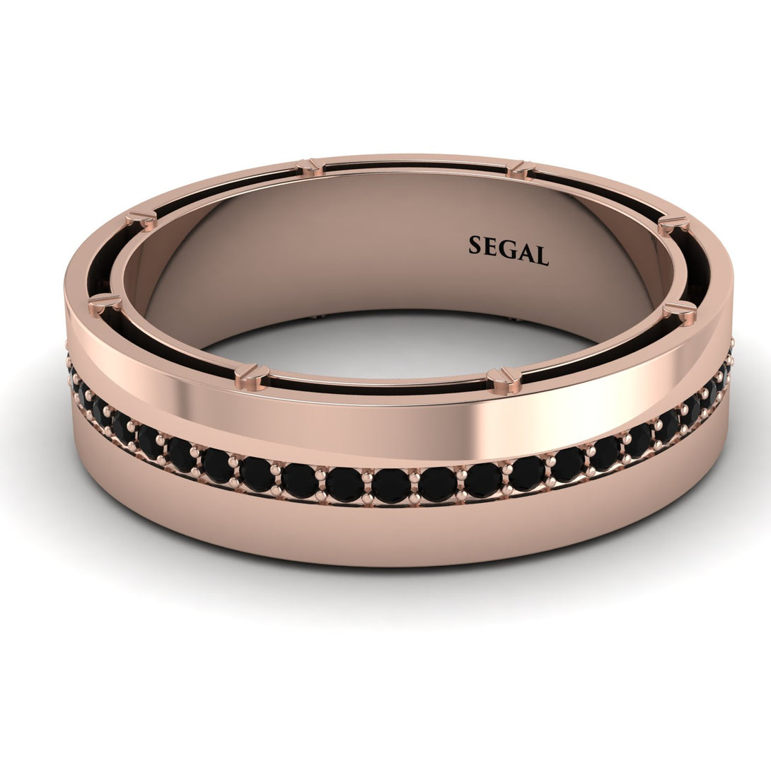 Classic Eternity Black Diamond Wedding Band - John No. 8