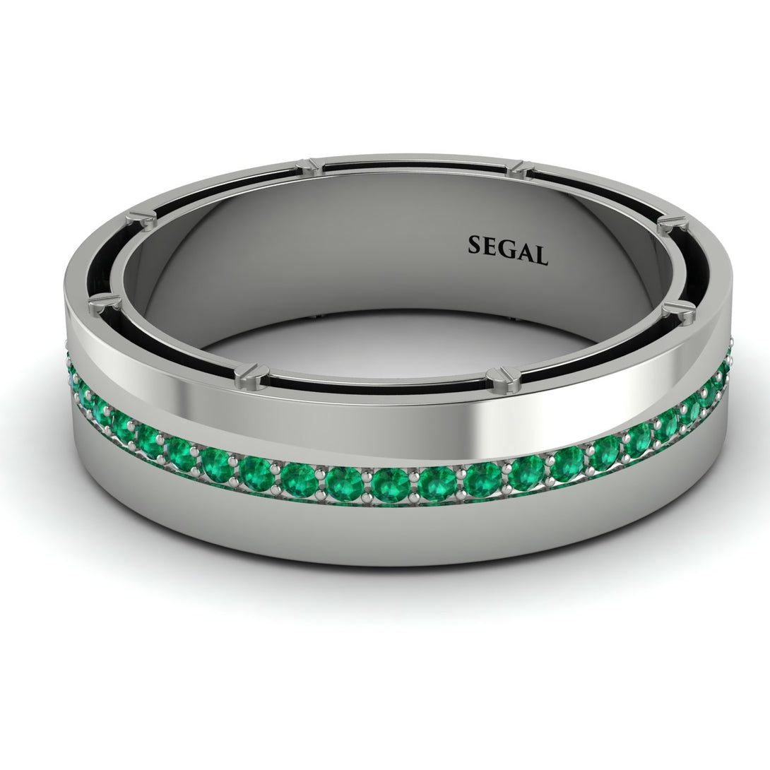 Classic Eternity Emerald Wedding Band - John No. 6